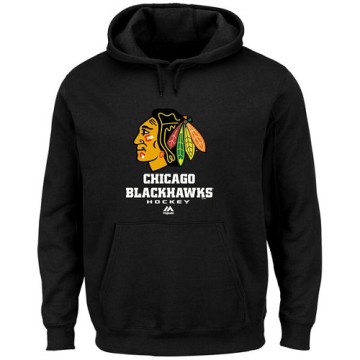 Majestic Men's Chicago Blackhawks Critical Victory VIII Fleece Hoodie ¨C - Black