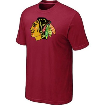 Men's Chicago Blackhawks Big & Tall Logo T-Shirt - Red - Black
