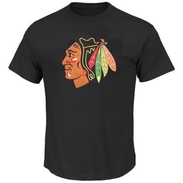 Men's Chicago Blackhawks T-Shirts - - Black