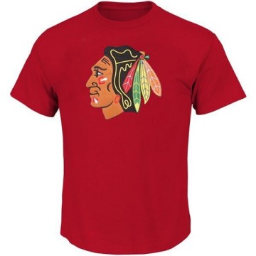 Men's Chicago Blackhawks T-Shirts - Red - Black