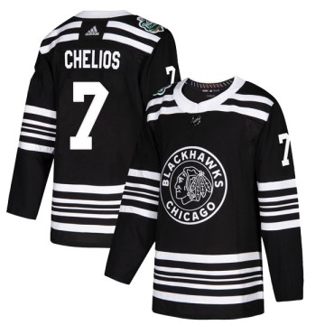 Authentic Adidas Men's Chris Chelios Chicago Blackhawks 2019 Winter Classic Jersey - Black