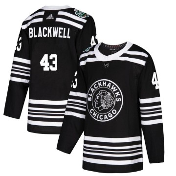 Authentic Adidas Men's Colin Blackwell Chicago Blackhawks 2019 Winter Classic Jersey - Black