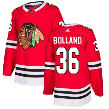 Authentic Adidas Men's Dave Bolland Chicago Blackhawks Red Home Jersey - Black