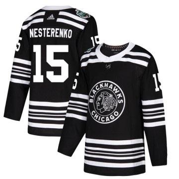 Authentic Adidas Men's Eric Nesterenko Chicago Blackhawks 2019 Winter Classic Jersey - Black