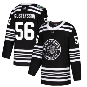 Authentic Adidas Men's Erik Gustafsson Chicago Blackhawks 2019 Winter Classic Jersey - Black
