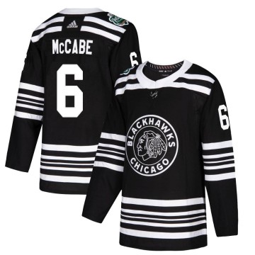 Authentic Adidas Men's Jake McCabe Chicago Blackhawks 2019 Winter Classic Jersey - Black