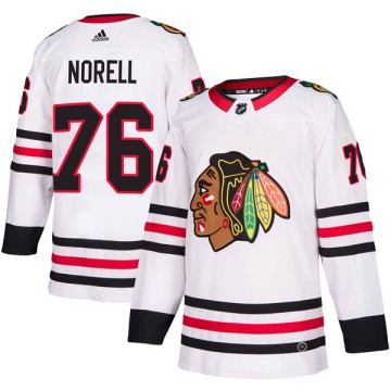 Authentic Adidas Men's Robin Norell Chicago Blackhawks Away Jersey - White