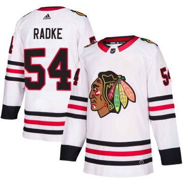 Authentic Adidas Men's Roy Radke Chicago Blackhawks Away Jersey - White