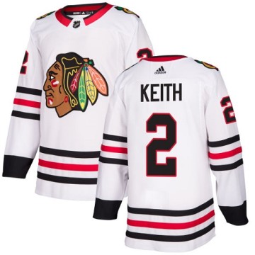 Authentic Adidas Women's Duncan Keith Chicago Blackhawks Away Jersey - White
