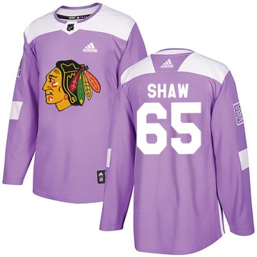Authentic Adidas Youth Andrew Shaw Chicago Blackhawks Fights Cancer Practice Jersey - Purple