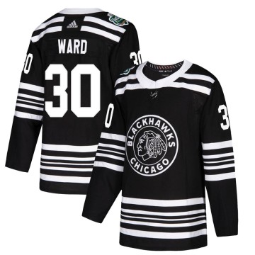 Authentic Adidas Youth Cam Ward Chicago Blackhawks 2019 Winter Classic Jersey - Black
