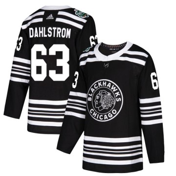 Authentic Adidas Youth Carl Dahlstrom Chicago Blackhawks 2019 Winter Classic Jersey - Black