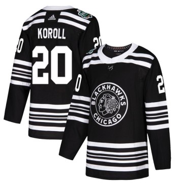 Authentic Adidas Youth Cliff Koroll Chicago Blackhawks 2019 Winter Classic Jersey - Black
