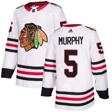 Authentic Adidas Youth Connor Murphy Chicago Blackhawks Away Jersey - White
