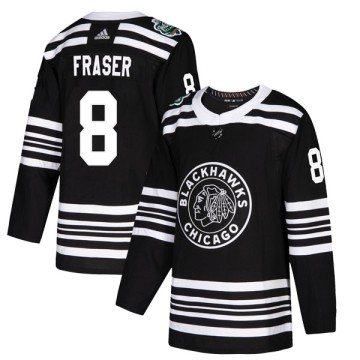 Authentic Adidas Youth Curt Fraser Chicago Blackhawks 2019 Winter Classic Jersey - Black