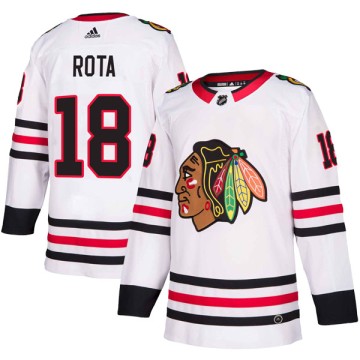 Authentic Adidas Youth Darcy Rota Chicago Blackhawks Away Jersey - White