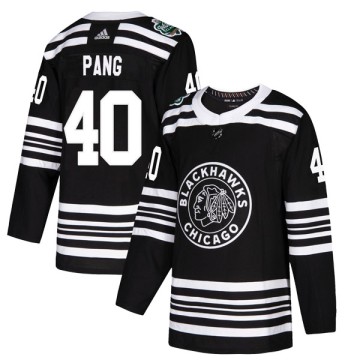 Authentic Adidas Youth Darren Pang Chicago Blackhawks 2019 Winter Classic Jersey - Black