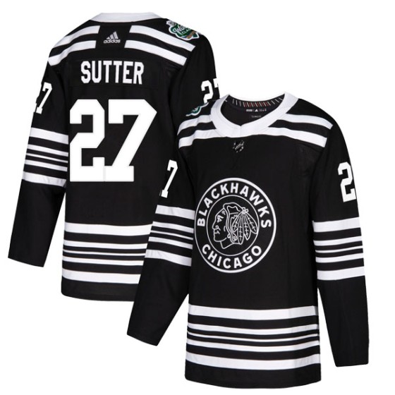 Authentic Adidas Youth Darryl Sutter Chicago Blackhawks 2019 Winter Classic Jersey - Black