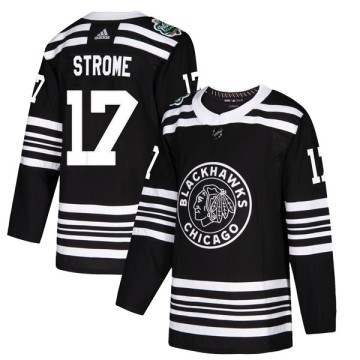 Authentic Adidas Youth Dylan Strome Chicago Blackhawks 2019 Winter Classic Jersey - Black
