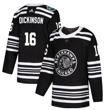 Authentic Adidas Youth Jason Dickinson Chicago Blackhawks 2019 Winter Classic Jersey - Black
