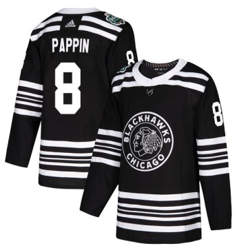 Authentic Adidas Youth Jim Pappin Chicago Blackhawks 2019 Winter Classic Jersey - Black