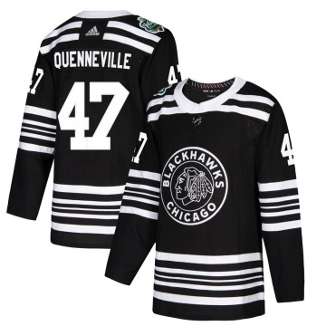 Authentic Adidas Youth John Quenneville Chicago Blackhawks ized 2019 Winter Classic Jersey - Black