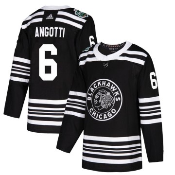 Authentic Adidas Youth Lou Angotti Chicago Blackhawks 2019 Winter Classic Jersey - Black
