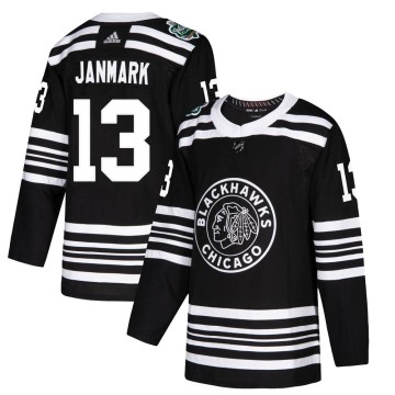 Authentic Adidas Youth Mattias Janmark Chicago Blackhawks 2019 Winter Classic Jersey - Black