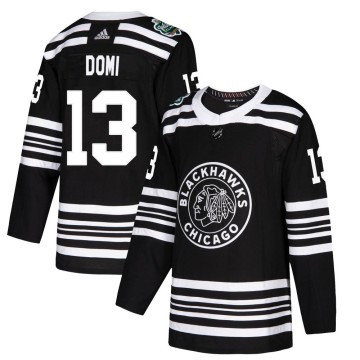 Authentic Adidas Youth Max Domi Chicago Blackhawks 2019 Winter Classic Jersey - Black