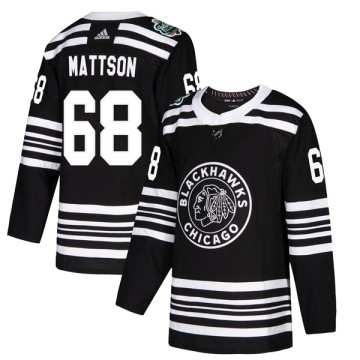 Authentic Adidas Youth Nick Mattson Chicago Blackhawks 2019 Winter Classic Jersey - Black