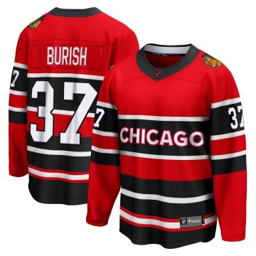 Breakaway Fanatics Branded Men's Adam Burish Chicago Blackhawks Red Special Edition 2.0 Jersey - Black