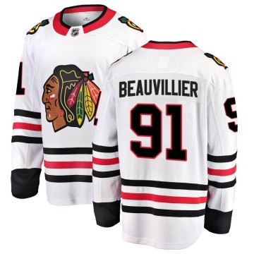 Breakaway Fanatics Branded Men's Anthony Beauvillier Chicago Blackhawks Away Jersey - White