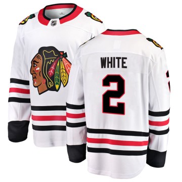 Breakaway Fanatics Branded Men's Bill White Chicago Blackhawks Away Jersey - White