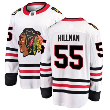 Breakaway Fanatics Branded Men's Blake Hillman Chicago Blackhawks Away Jersey - White