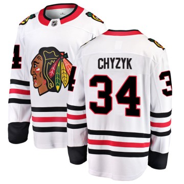 Breakaway Fanatics Branded Men's Bryn Chyzyk Chicago Blackhawks Away Jersey - White