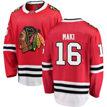 Breakaway Fanatics Branded Men's Chico Maki Chicago Blackhawks Red Home Jersey - Black