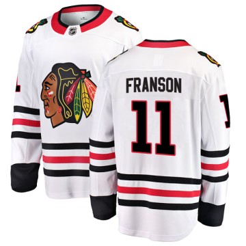 Breakaway Fanatics Branded Men's Cody Franson Chicago Blackhawks Away Jersey - White