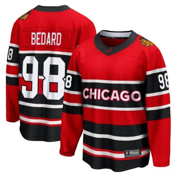 Breakaway Fanatics Branded Men's Connor Bedard Chicago Blackhawks Red Special Edition 2.0 Jersey - Black