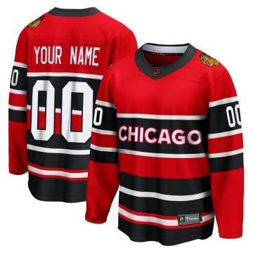 Breakaway Fanatics Branded Men's Custom Chicago Blackhawks Custom Red Special Edition 2.0 Jersey - Black