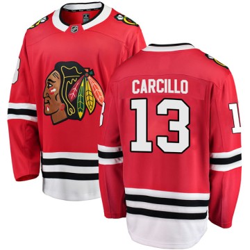 Breakaway Fanatics Branded Men's Daniel Carcillo Chicago Blackhawks Red Home Jersey - Black