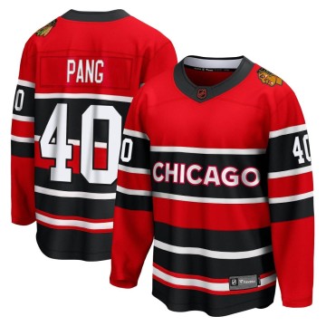 Breakaway Fanatics Branded Men's Darren Pang Chicago Blackhawks Red Special Edition 2.0 Jersey - Black