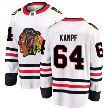 Breakaway Fanatics Branded Men's David Kampf Chicago Blackhawks Away Jersey - White