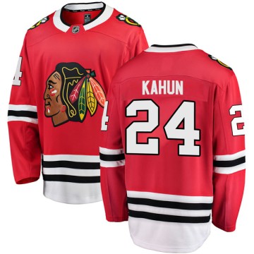 Breakaway Fanatics Branded Men's Dominik Kahun Chicago Blackhawks Red Home Jersey - Black