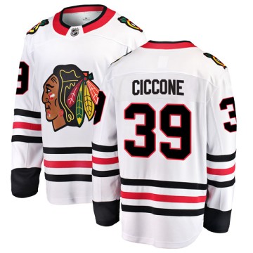 Breakaway Fanatics Branded Men's Enrico Ciccone Chicago Blackhawks Away Jersey - White