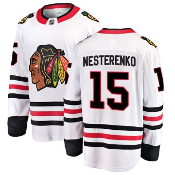 Breakaway Fanatics Branded Men's Eric Nesterenko Chicago Blackhawks Away Jersey - White