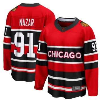 Breakaway Fanatics Branded Men's Frank Nazar Chicago Blackhawks Red Special Edition 2.0 Jersey - Black