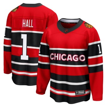 Breakaway Fanatics Branded Men's Glenn Hall Chicago Blackhawks Red Special Edition 2.0 Jersey - Black