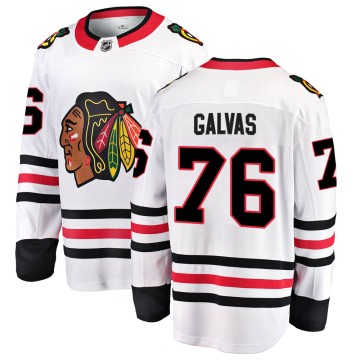 Breakaway Fanatics Branded Men's Jakub Galvas Chicago Blackhawks Away Jersey - White