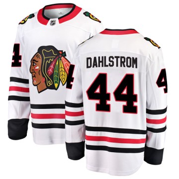 Breakaway Fanatics Branded Men's John Dahlstrom Chicago Blackhawks Away Jersey - White