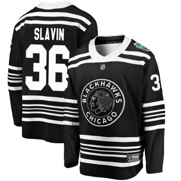 Breakaway Fanatics Branded Men's Josiah Slavin Chicago Blackhawks 2019 Winter Classic Jersey - Black